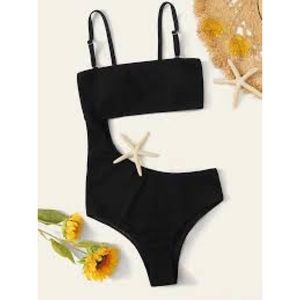 Black cut out bathing suit